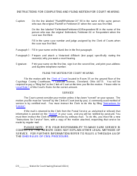 Motion for Court Hearing (Judicial Review) - Cuyahoga County, Ohio, Page 2