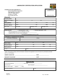Document preview: Form FM-XM-01 Laboratory Certification Application - Arizona
