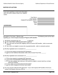 Document preview: Form NA791 Notice of Action - Approval/Denial/Change - California