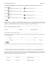 Lobbyist Registration Form - Multi-Lobbyists - New Hampshire, Page 3