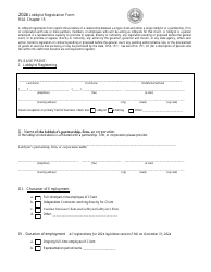 Document preview: Lobbyist Registration Form - New Hampshire, 2024