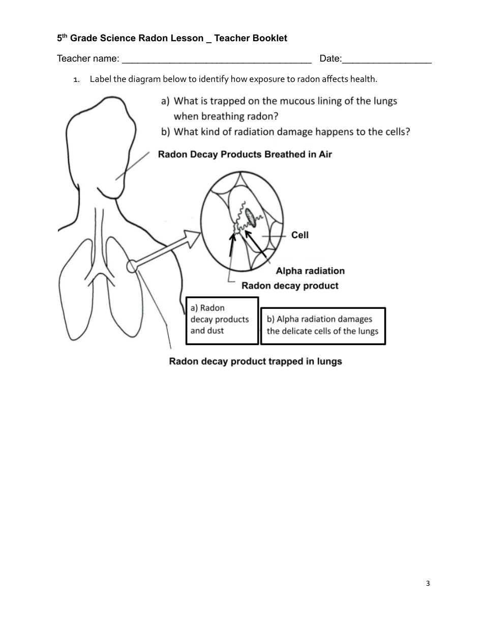 5th Grade Science Radon Teacher Booklet - New Hampshire, Page 3