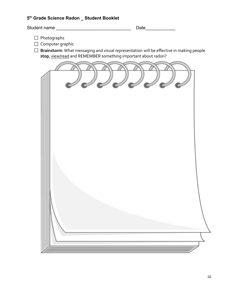 5th Grade Science Radon Student Booklet - New Hampshire, Page 10
