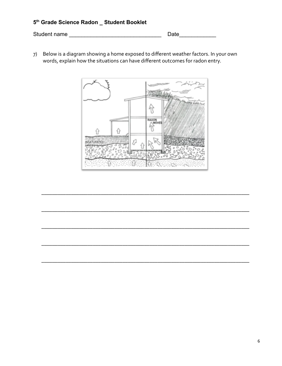 5th Grade Science Radon Student Booklet - New Hampshire, Page 6