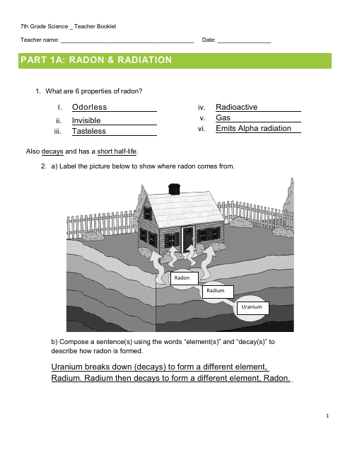 7th Grade Science Teacher Booklet - New Hampshire