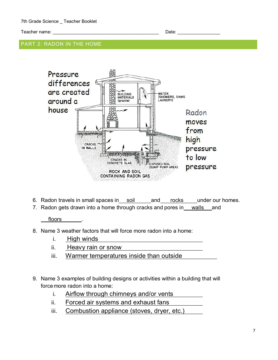 7th Grade Science Teacher Booklet - New Hampshire, Page 7