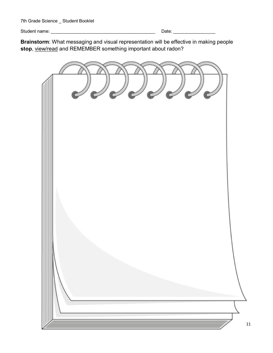 7th Grade Science Student Booklet - New Hampshire, Page 11