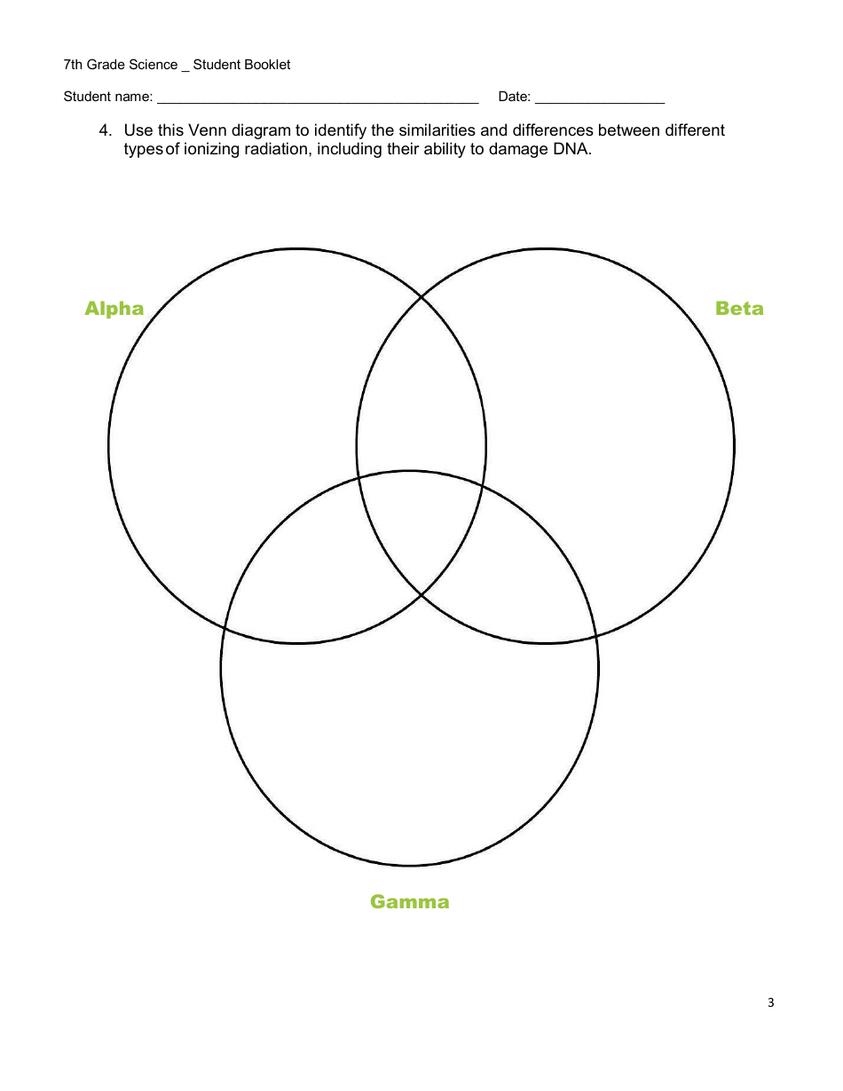7th Grade Science Student Booklet - New Hampshire, Page 3