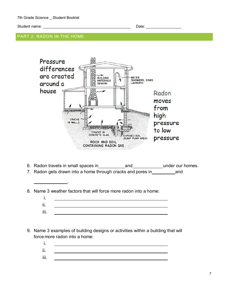 7th Grade Science Student Booklet - New Hampshire, Page 7