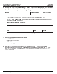 Form CMS-10106 Authorization to Disclose Personal Health Information Release Form, Page 4