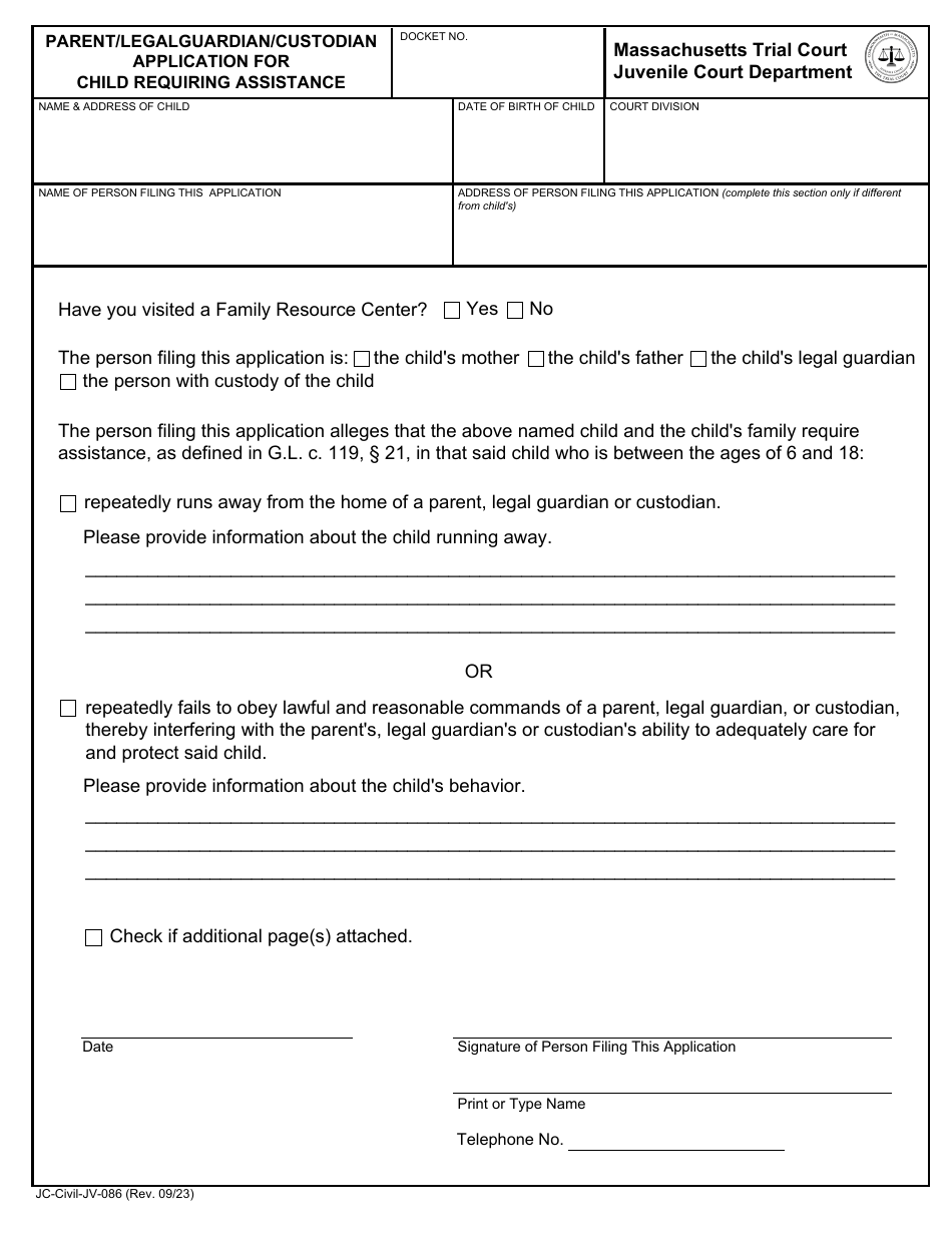 Form JC-Civil-JV-086 - Fill Out, Sign Online and Download Fillable PDF ...