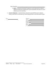 Form CSX1602 Motion for Subpoena in the Expedited Child Support Process - Minnesota, Page 2