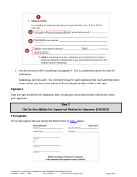 Form CSX1601 Instructions - Asking for a Subpoena in the Expedited Child Support Process - Minnesota, Page 4