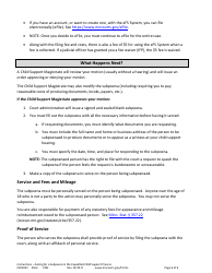 Form CSX1601 Instructions - Asking for a Subpoena in the Expedited Child Support Process - Minnesota, Page 6