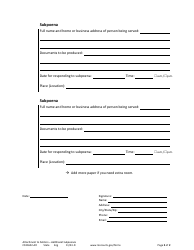 Form CSX1602-ATT Attachment to Motion - Additional Subpoenas - Minnesota, Page 2