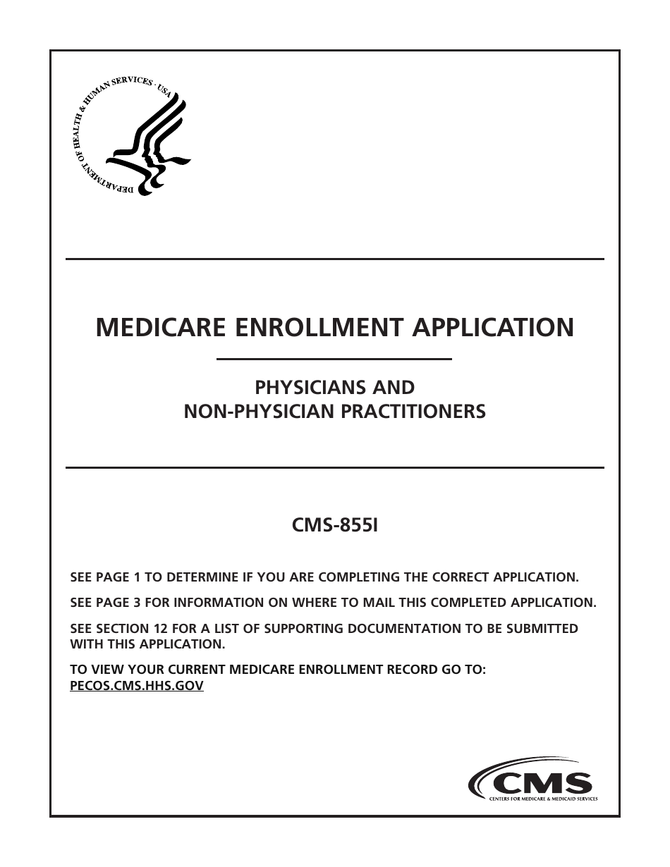 Form CMS-855I Download Fillable PDF or Fill Online Medicare Enrollment ...