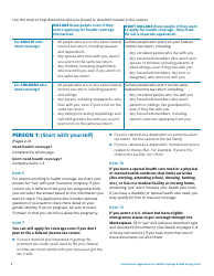 Instructions for Application for Health Coverage &amp; Help Paying Costs - Family, Page 2