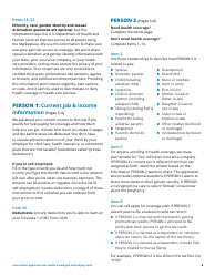 Instructions for Application for Health Coverage &amp; Help Paying Costs - Family, Page 3