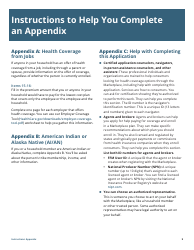 Instructions for Application for Health Coverage &amp; Help Paying Costs - Family, Page 9