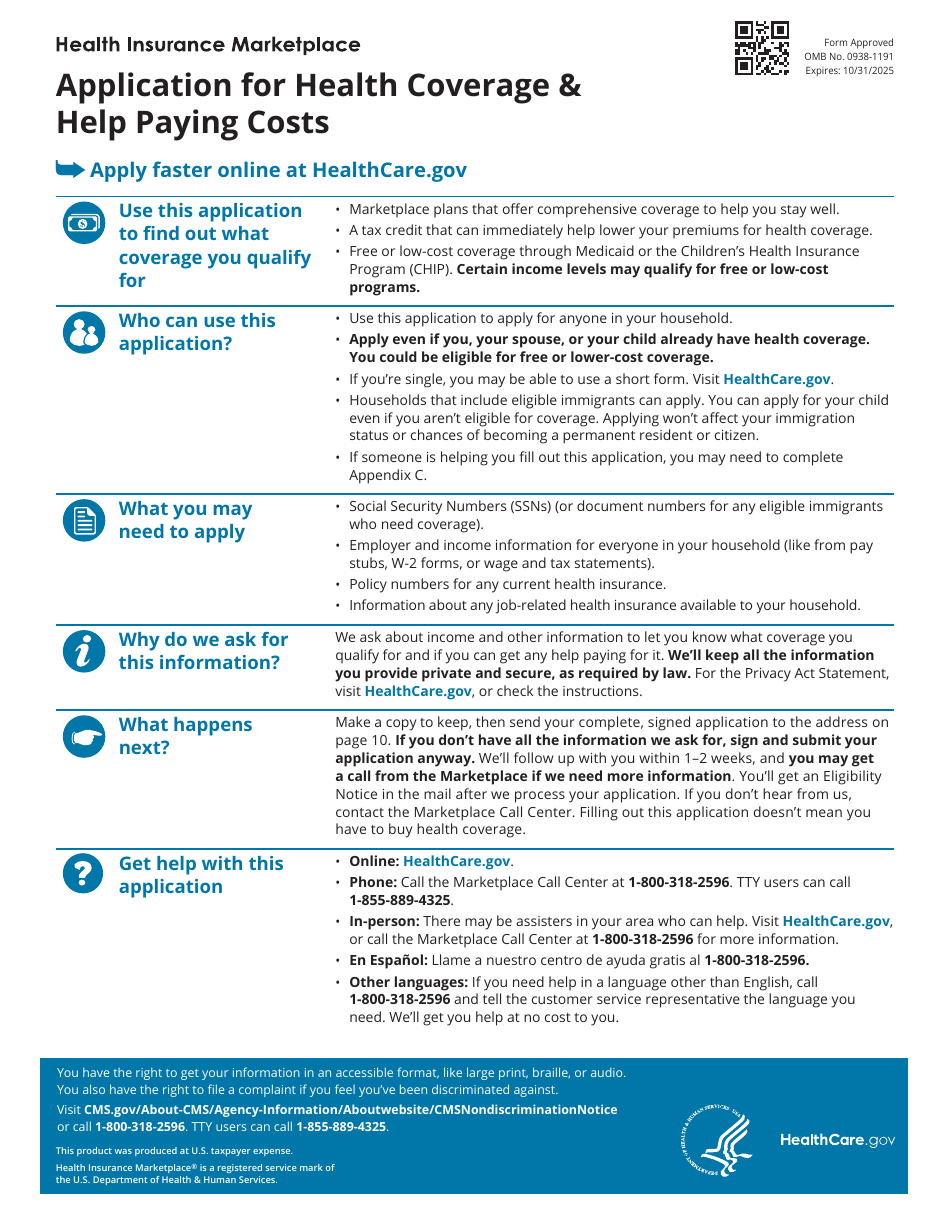 Application for Health Coverage & Help Paying Costs - Family - Fill Out ...