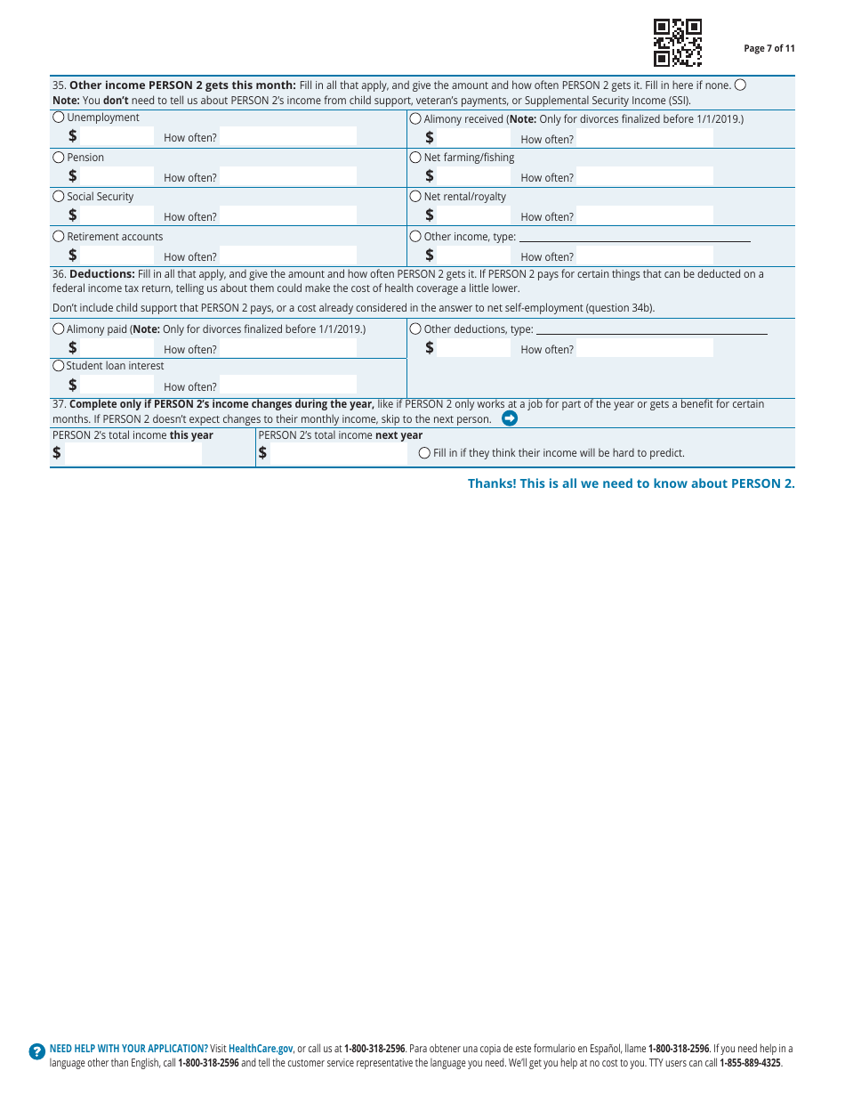 Application for Health Coverage  Help Paying Costs - Family, Page 8