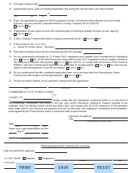 Form PGC-L-613 Application for Hunting License Agency - Pennsylvania, Page 2