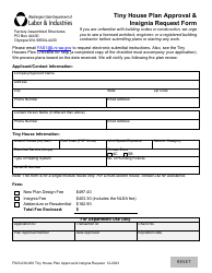 Document preview: Form F623-039-000 Tiny House Plan Approval & Insignia Request Form - Washington