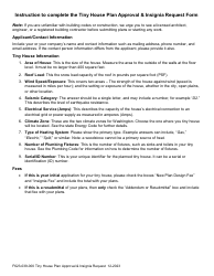 Form F623-039-000 Tiny House Plan Approval &amp; Insignia Request Form - Washington, Page 2