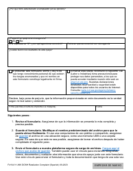 Formulario F416-011-999 Queja Por Represalias De La Dosh - Washington (Spanish), Page 2
