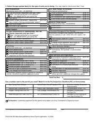 Form F622-036-000 Manufactured/Mobile Home Permit Application - Washington, Page 2