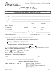 Document preview: Form MP-01 Annual Mine Report - Iowa, 2023