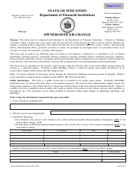 Document preview: Form LFS1000 Owner/Officer Change - Wisconsin