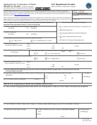 Document preview: Form LS-266 Application for Continuation of Death Benefit for Student