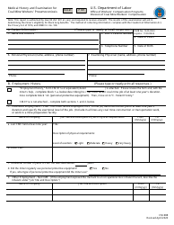 Form CM-968 Medical History and Examination for Coal Mine Workers&#039; Pneumoconiosis
