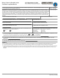Document preview: Form CM-911 Miner's Claim for Benefits Under the Black Lung Benefits Act