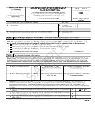 Document preview: Form 5500 Schedule MEP Multiple-Employer Retirement Plan Information - Sample, 2023