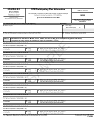 Document preview: Form 5500 Schedule D Dfe/Participating Plan Information - Sample, 2023