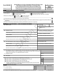 Document preview: Form 5500-EZ Annual Return of a One-Participant (Owners/Partners and Their Spouses) Retirement Plan or a Foreign Plan - Sample, 2023