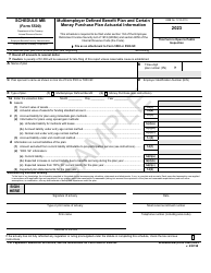 Form 5500 Schedule MB Multiemployer Defined Benefit Plan and Certain Money Purchase Plan Actuarial Information - Sample
