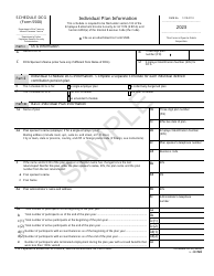 Document preview: Form 5500 Schedule DCG Individual Plan Information - Sample, 2023