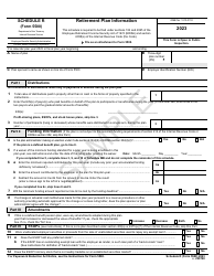 Document preview: Form 5500 Schedule R Retirement Plan Information - Sample, 2023