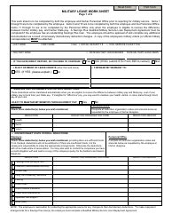 Document preview: Military Leave Work Sheet - California