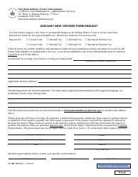 Document preview: Form CC-DC-076 Judiciary New/Revised Form Request - Maryland