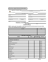 Document preview: Form CC-DR-031 Financial Statement (General) - Maryland