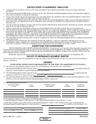 Form DC-CV-065 Request for Writ of Garnishment of Wages - Maryland, Page 2