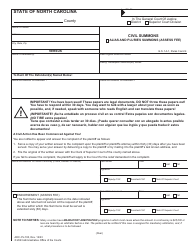 Document preview: Form AOC-CV-100 Civil Summons - North Carolina