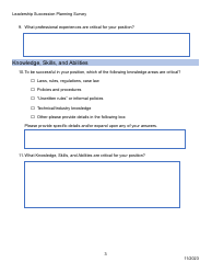 Leadership Succession Planning Survey - California, Page 3
