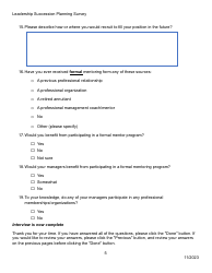 Leadership Succession Planning Survey - California, Page 5