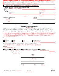 Document preview: Form DC-065BLK Address Change Request - Maryland (English/Korean)