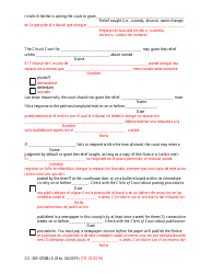 Form CC-DR-072BLS Notice - Alternate Service - Maryland (English/Spanish), Page 2